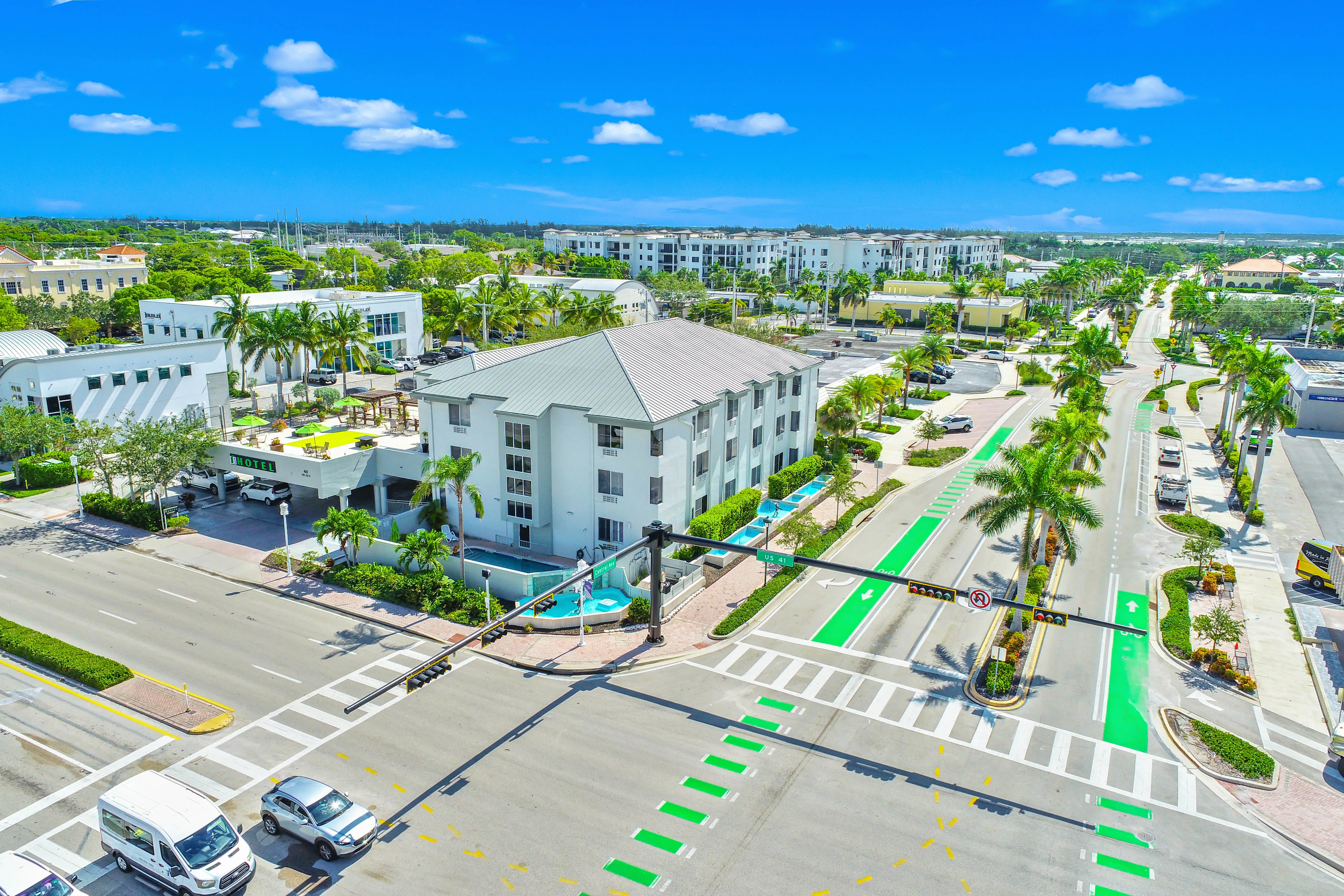 Aerial View of Hotel and Naples